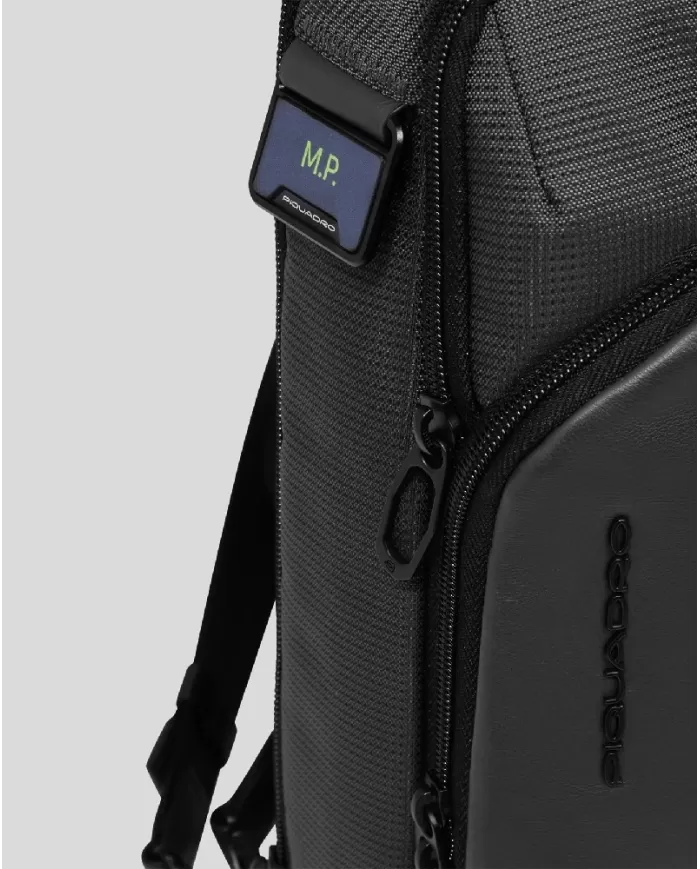 Piquadro Monospalla tessuto Earth Nero