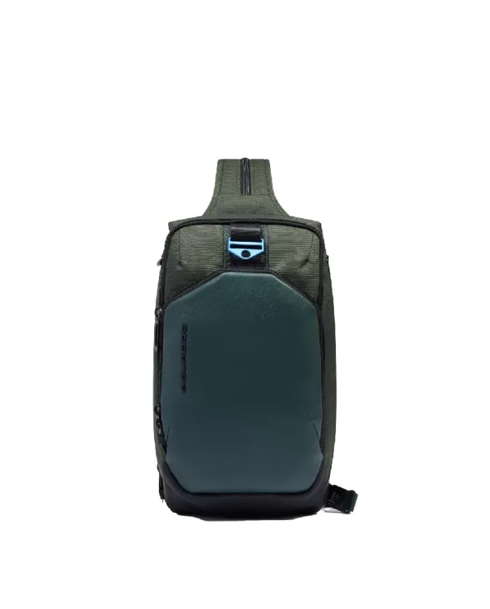 Piquadro Monospalla tessuto Earth Verde