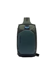 Piquadro Monospalla tessuto Earth Verde