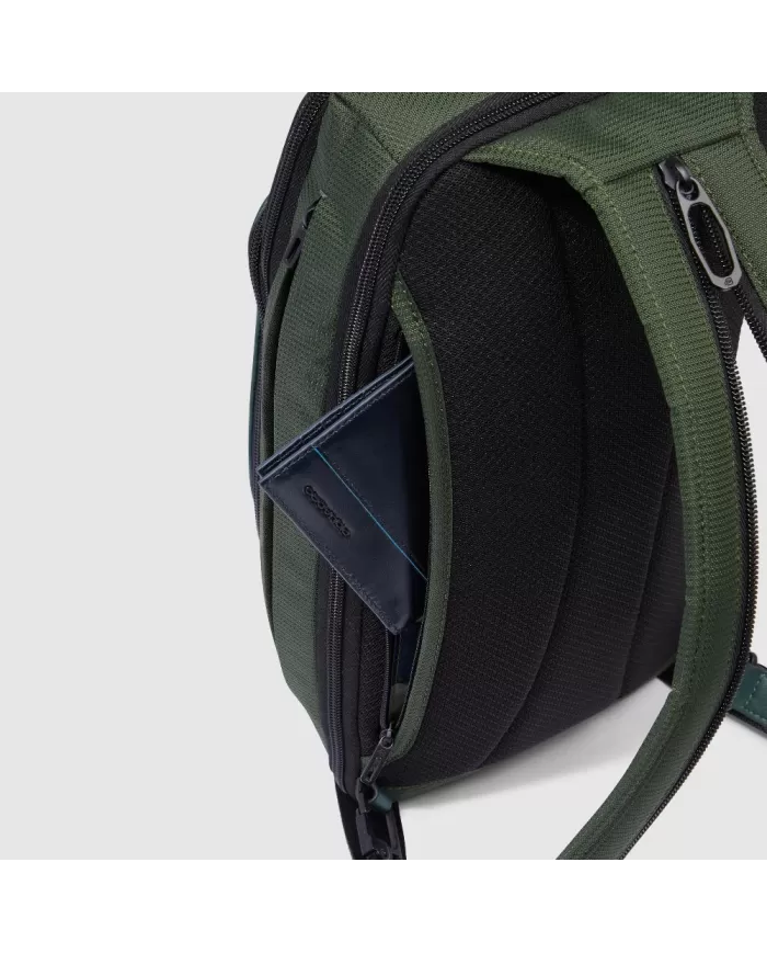 Piquadro Monospalla tessuto Earth Verde