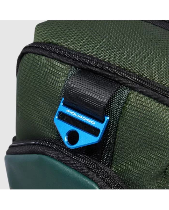 Piquadro Monospalla tessuto Earth Verde