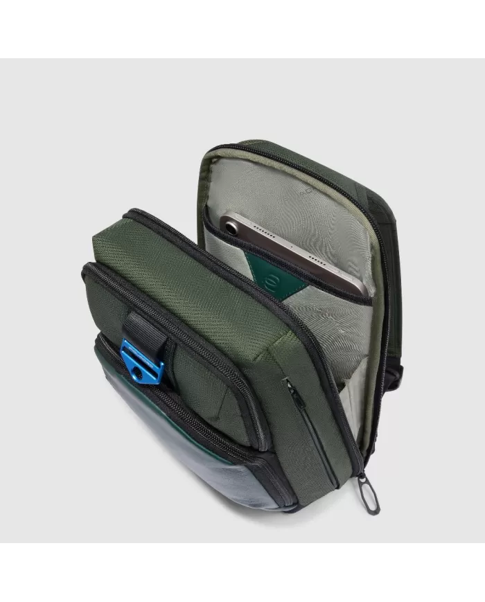 Piquadro Monospalla tessuto Earth Verde