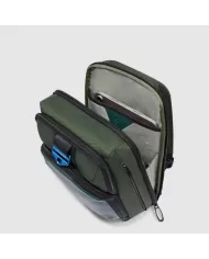 Piquadro Monospalla tessuto Earth Verde