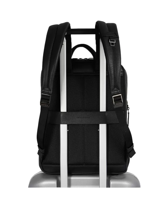 Piquadro Zaino in pelle porta pc "Modus special" Blu