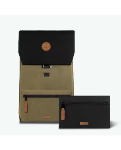 CABAIA Zaino City Deva Verde/Nero
