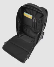 Piquadro Zaino in pelle con porta pc 14" Cronus Nero