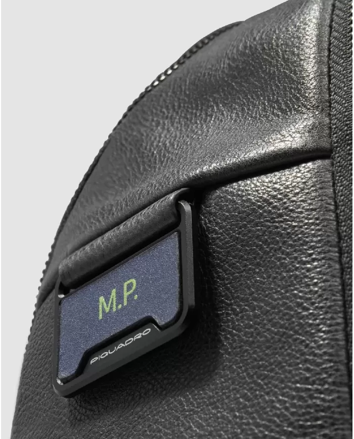 Piquadro Zaino in pelle con porta pc 14" Cronus Nero