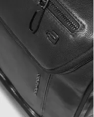 Piquadro Zaino in pelle con porta pc 14" Cronus Nero
