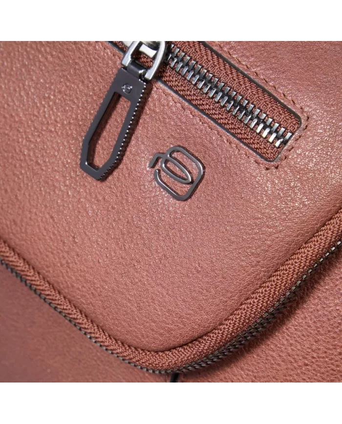 Piquadro Zaino in pelle porta pc 15,6" Cronus Marrone