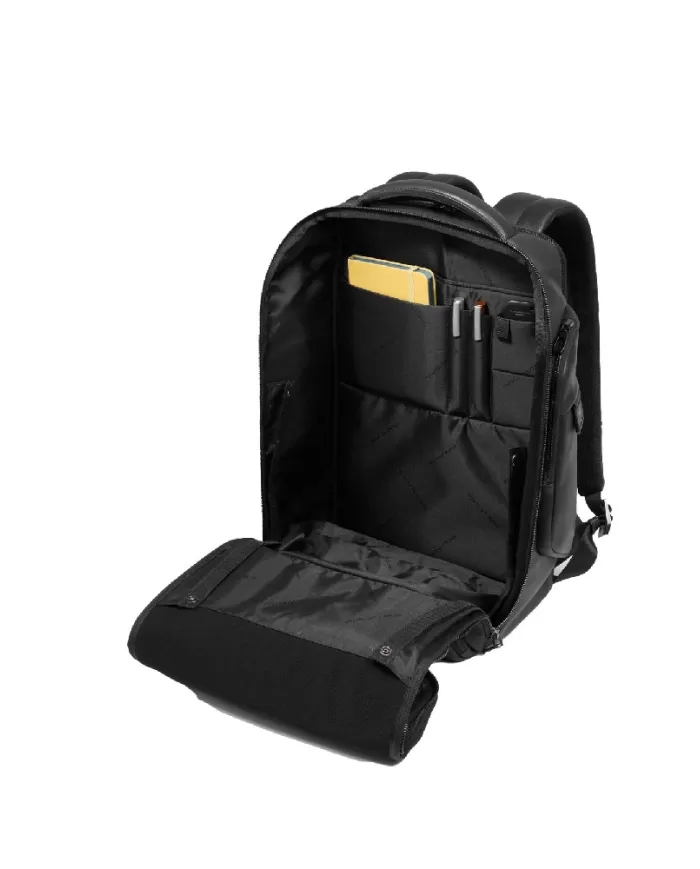 Piquadro Zaino in pelle porta pc 15,6" Cronus Nero
