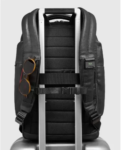 Piquadro Zaino in pelle porta pc 15,6" Cronus Nero