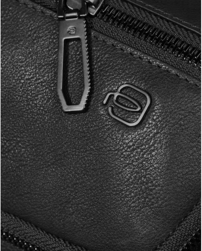 Piquadro Zaino in pelle porta pc 15,6" Cronus Nero