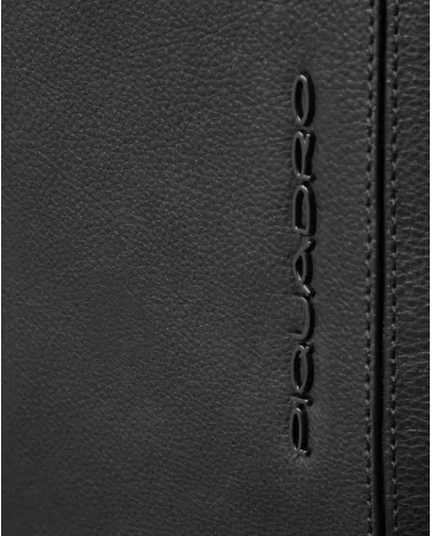 Piquadro Zaino in pelle porta pc 15,6" Cronus Nero