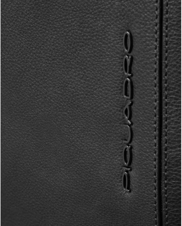 Piquadro Zaino in pelle porta pc 15,6" Cronus Nero