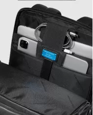 Piquadro Zaino in pelle porta pc 15,6" Cronus Nero