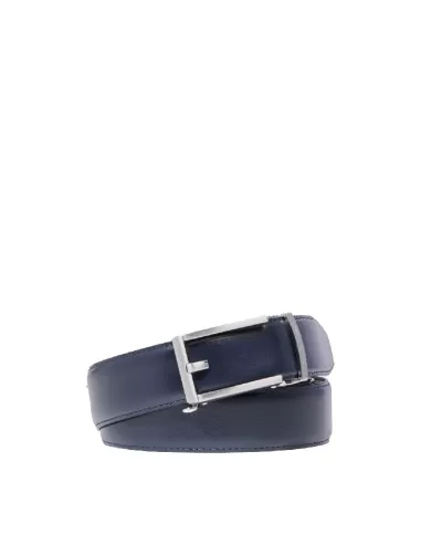 Piquadro Cintura uomo in pelle senza fori Blu