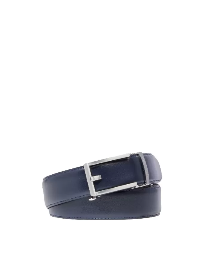 Piquadro Cintura uomo in pelle senza fori Blu