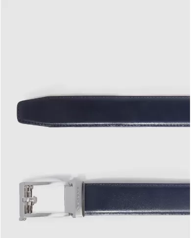 Piquadro Cintura uomo in pelle senza fori Blu