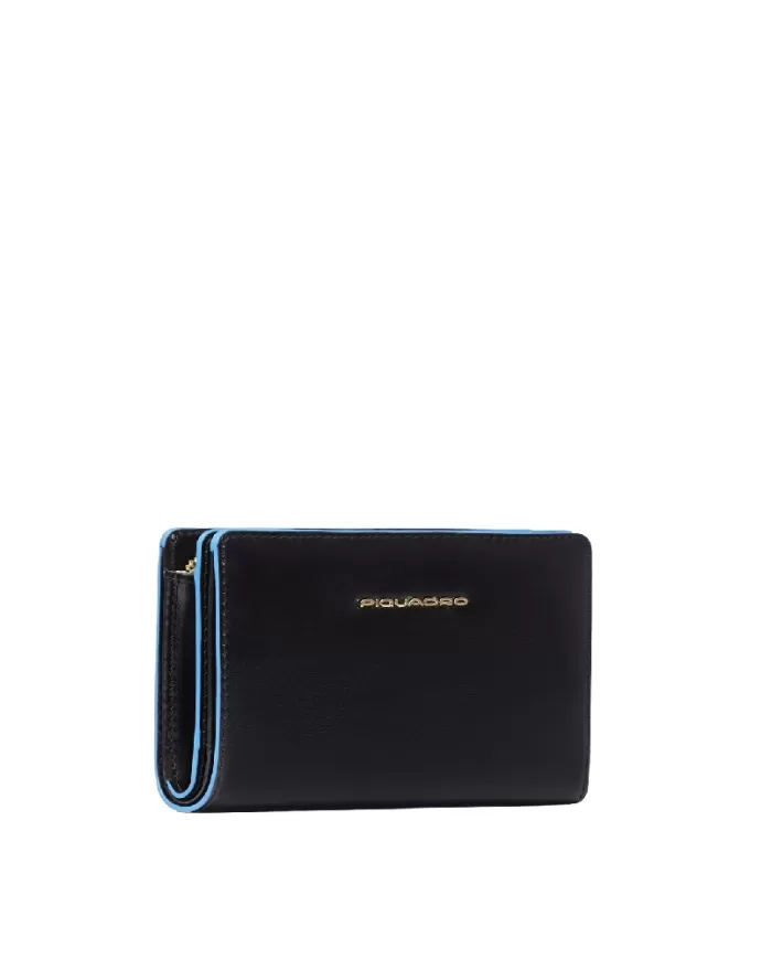 Piquadro Portafoglio medio Blue square Nero