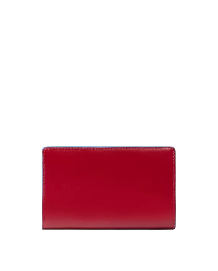 Piquadro Portafoglio medio Blue square Rosso