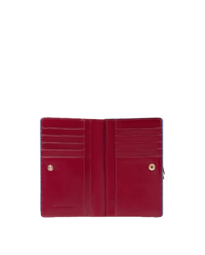 Piquadro Portafoglio medio Blue square Rosso