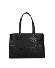 Armani Exchange Borsa grande logata Nero