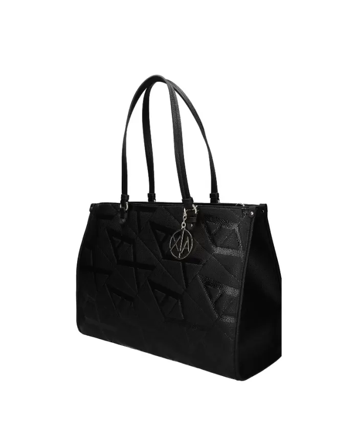 Armani Exchange Borsa grande logata Nero