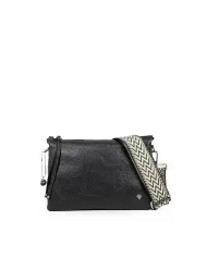 Caleidos Borsa bandoliera in pelle Nero