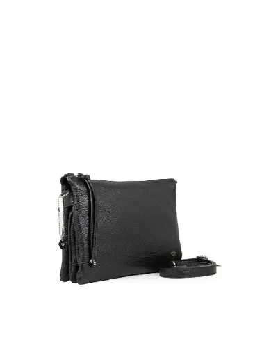 Caleidos Borsa bandoliera in pelle Nero