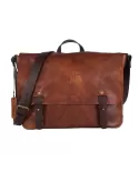 CHIARUGI Borsa messenger cuoio vintage Marrone