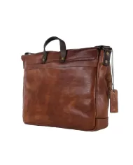 CHIARUGI Borsa messenger cuoio vintage Marrone