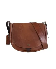 CHIARUGI Borsa a tracolla in pelle vintage Moyie Marrone