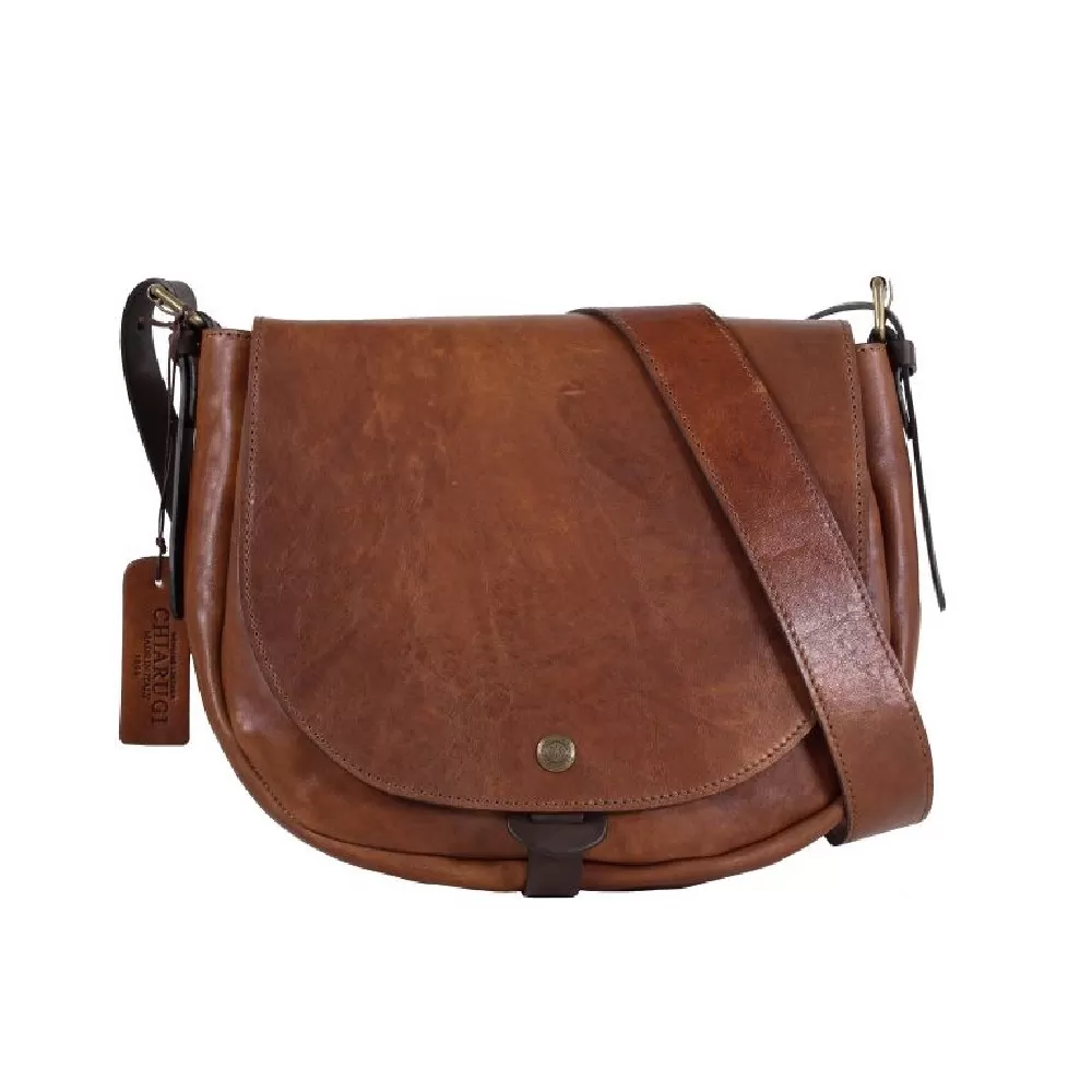 CHIARUGI Vintage Leder Umhängetasche Moyie Braun - Bild 2 von 5