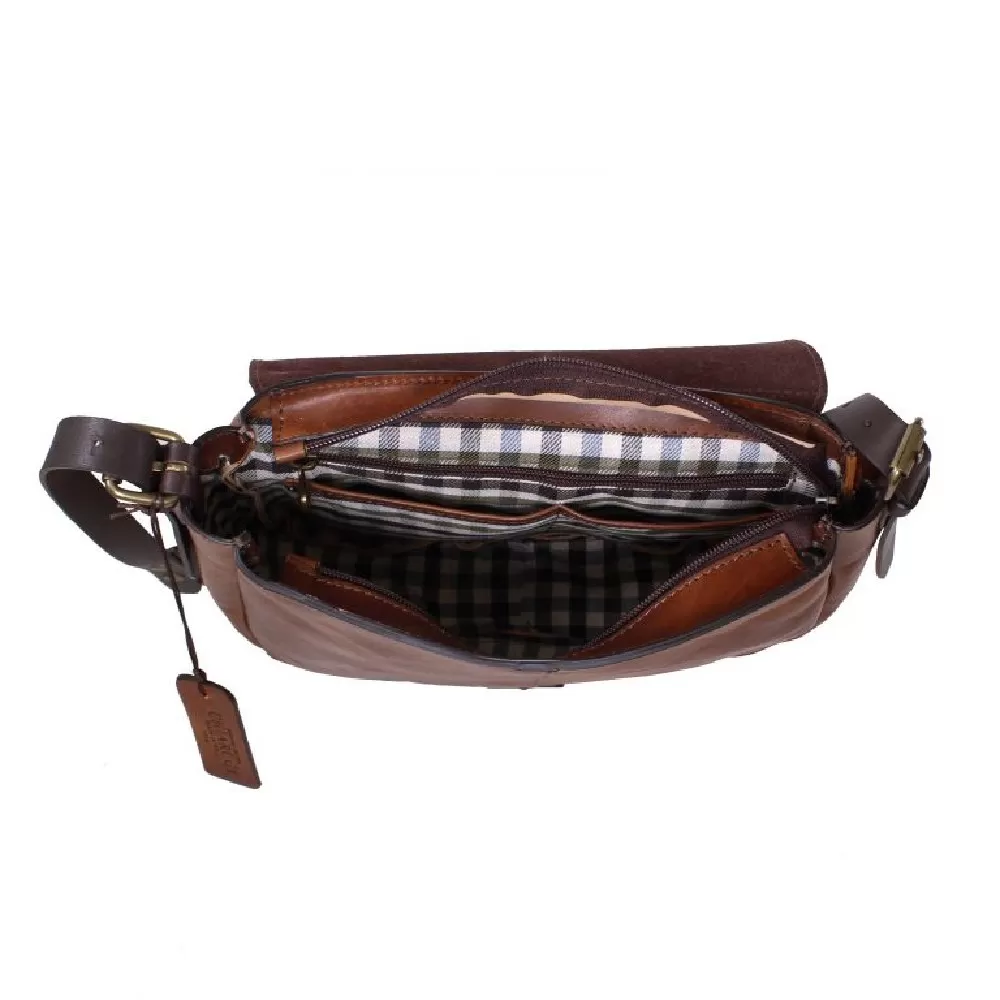 CHIARUGI Vintage Leder Umhängetasche Moyie Braun - Bild 5 von 5
