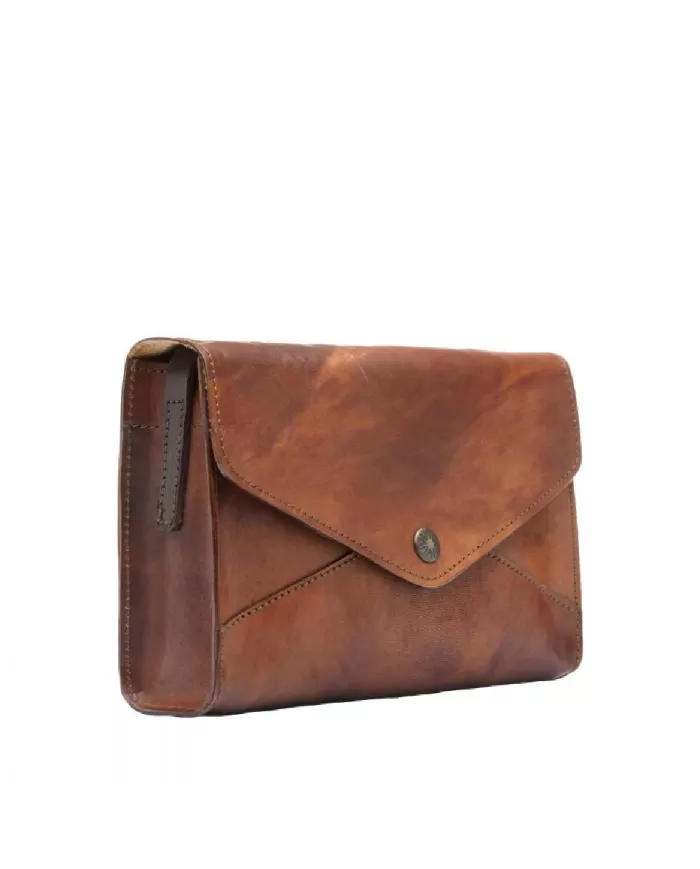 CHIARUGI Borsa piccola in pelle vintage Lulea Marrone