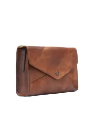 CHIARUGI Borsa piccola in pelle vintage Lulea Marrone