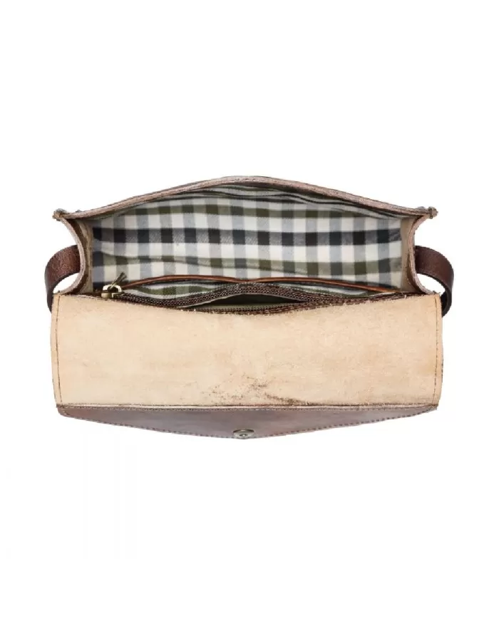 CHIARUGI Borsa piccola in pelle vintage Lulea Marrone