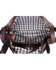 CHIARUGI Borsa zaino in pelle vintage Lulea Marrone