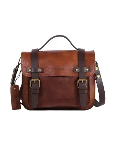 CHIARUGI Borsa piccola in pelle vintage Kiana Marrone