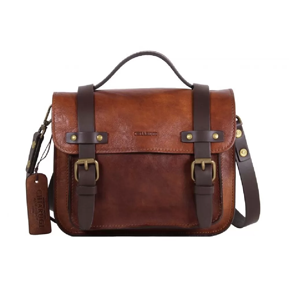 CHIARUGI Borsa piccola in pelle vintage Kiana Marrone - Foto 2 di 5