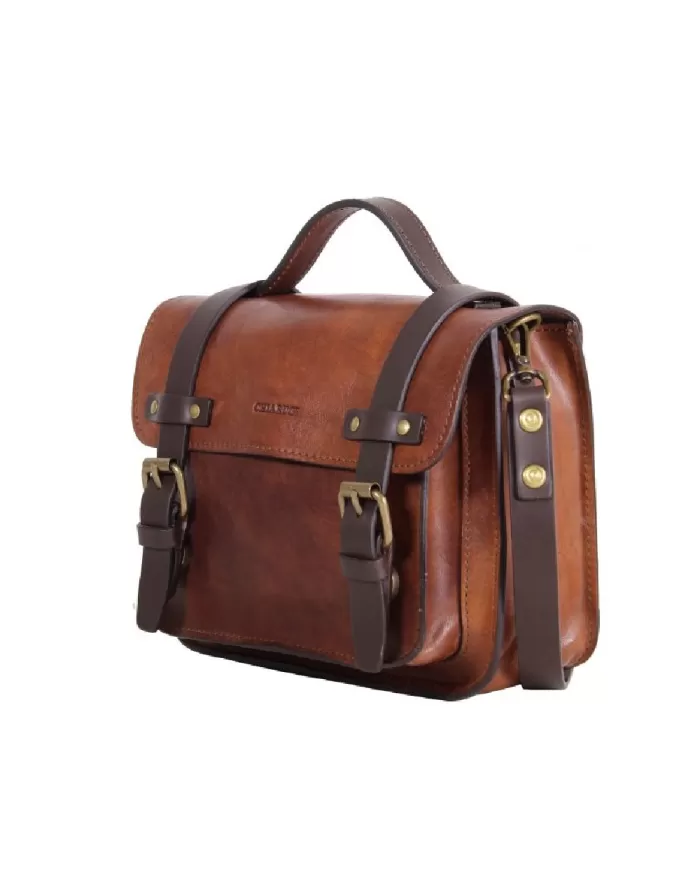 CHIARUGI Borsa piccola in pelle vintage Kiana Marrone