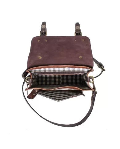 CHIARUGI Borsa piccola in pelle vintage Kiana Marrone