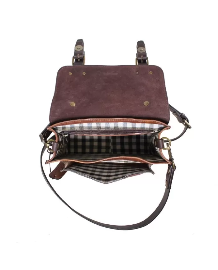 CHIARUGI Borsa piccola in pelle vintage Kiana Marrone