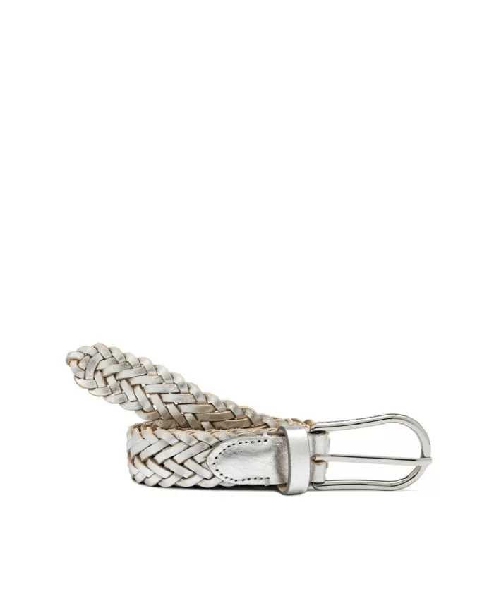 Gianni Chiarini Cintura pelle cm 2,5 Silver