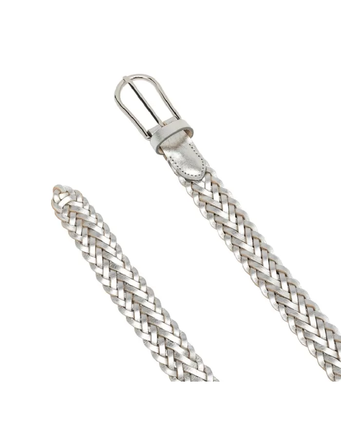 Gianni Chiarini Cintura pelle cm 2,5 Silver