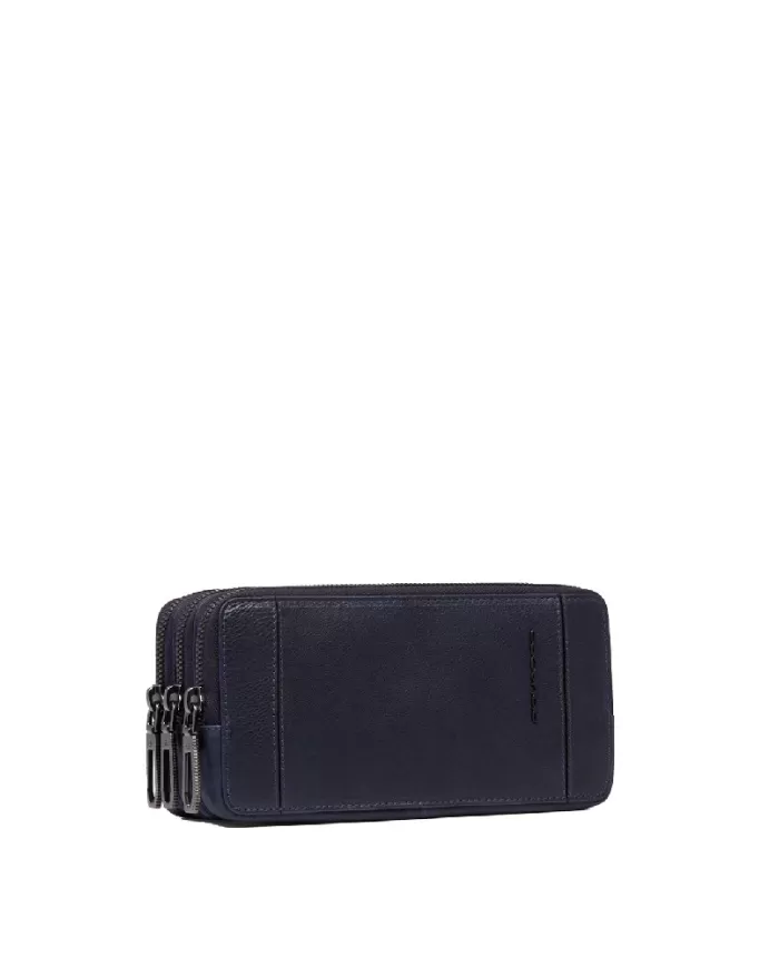 Piquadro Pochette uomo in pelle Cronus Blu
