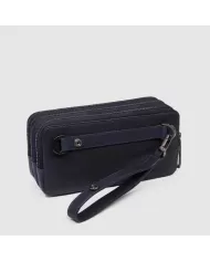 Piquadro Pochette uomo in pelle Cronus Blu
