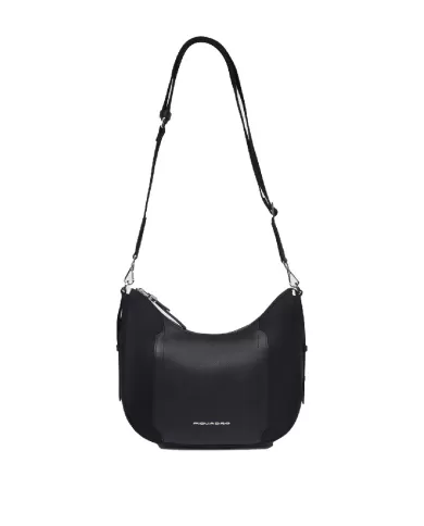 Piquadro Borsa nylon e pelle Lyra Nero