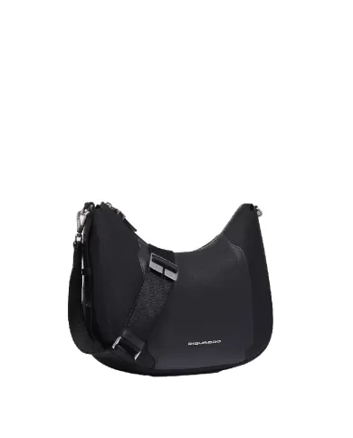 Piquadro Borsa nylon e pelle Lyra Nero