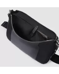 Piquadro Borsa nylon e pelle Lyra Nero